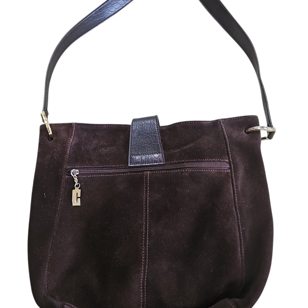 Chic Brown Suede Shoulder Bag